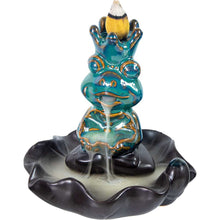 Load image into Gallery viewer, Meditating Frog Backflow Incense Holder