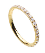 Load image into Gallery viewer, Segment Hoop - Side facing gems
