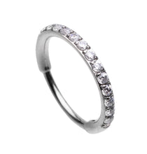 Load image into Gallery viewer, Segment Hoop - Side facing gems
