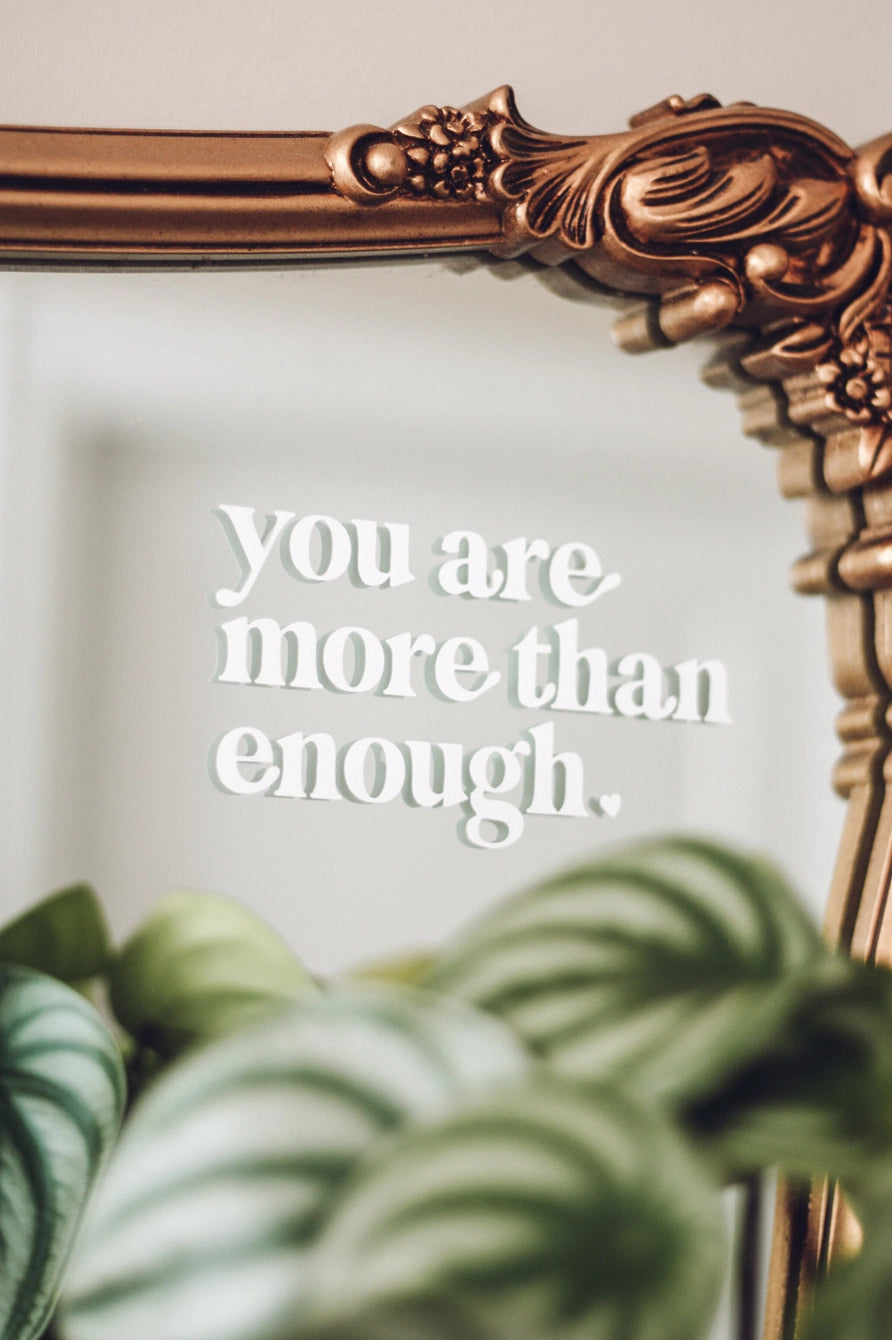 You are more than enough mirror sticker