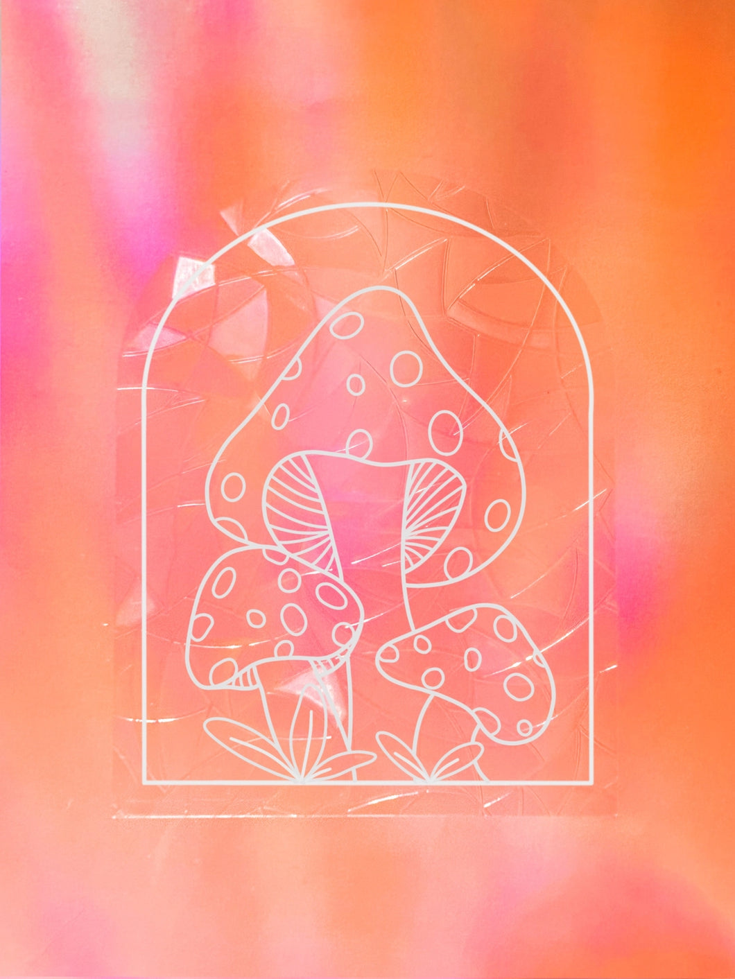 Mushroom Suncatcher Decal