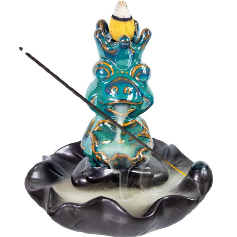 Meditating Frog Backflow Incense Holder